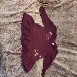 Old Navy Women's Plum Floral Blouse